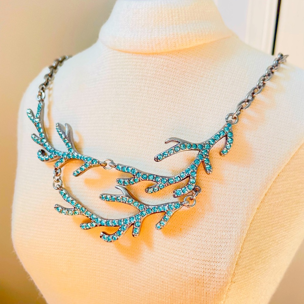 Touchstone Crystal Coral reef necklace with Swarovski crystals